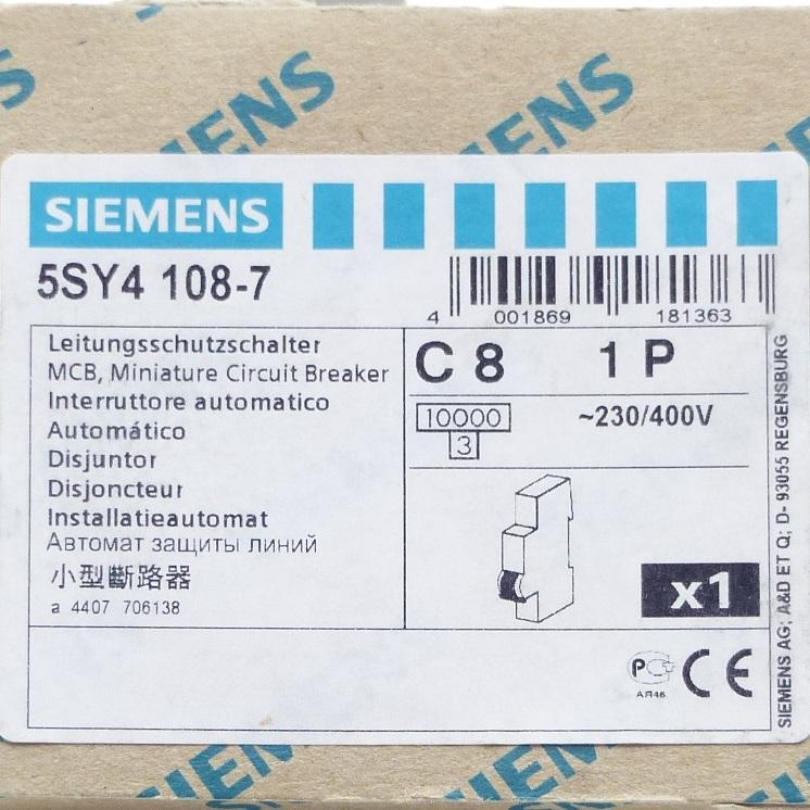 Produktfoto 2 von SIEMENS Leitungsschutzschalter 5SY4 108-7