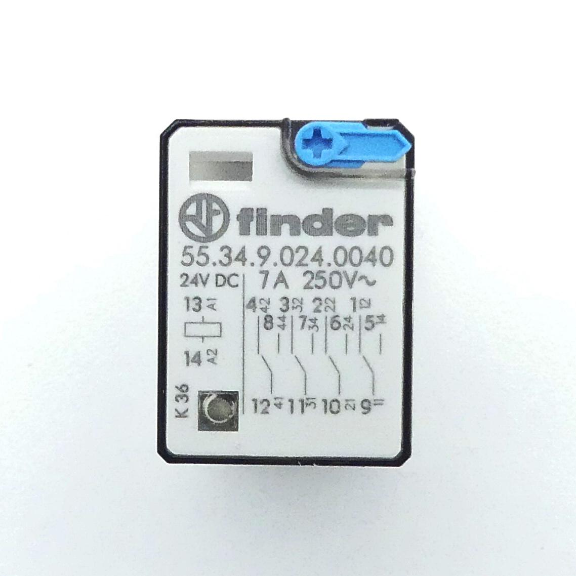 Produktfoto 2 von FINDER 5 Stück Steckrelais 24 V/DC 7A 4 Wechsler