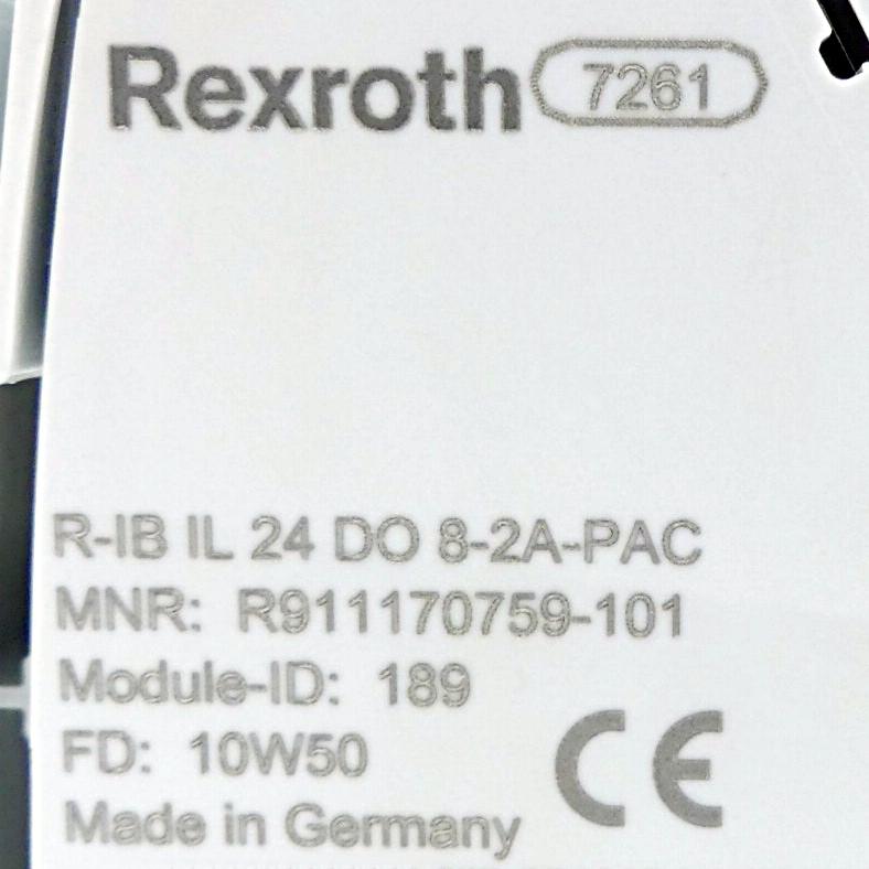 Produktfoto 3 von REXROTH Inline-Digital-Ausgabeklemme R-IB IL 24 DO 8-2A-PAC