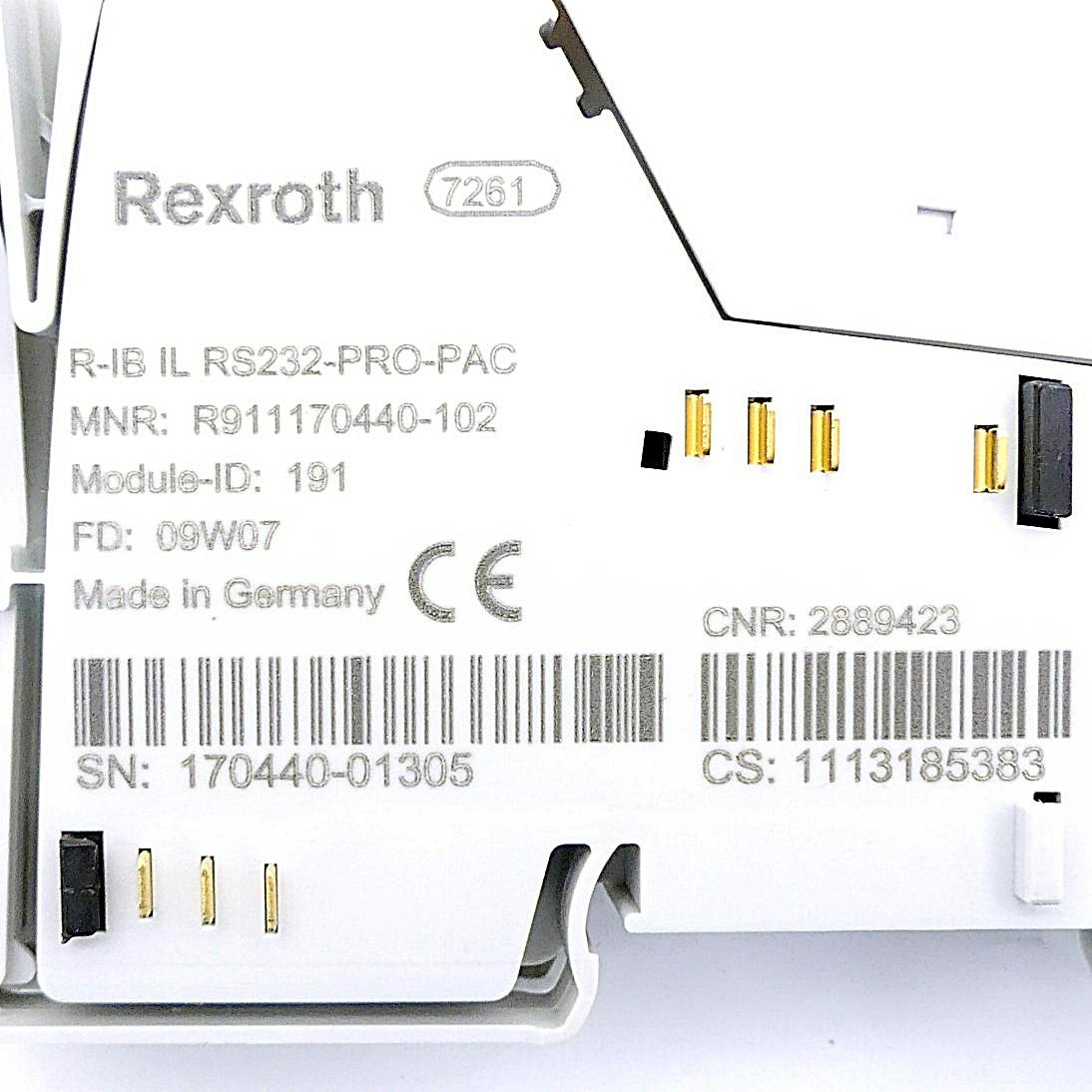 Produktfoto 2 von REXROTH Serielle Einheit R-IB IL RS232-PRO-PAC