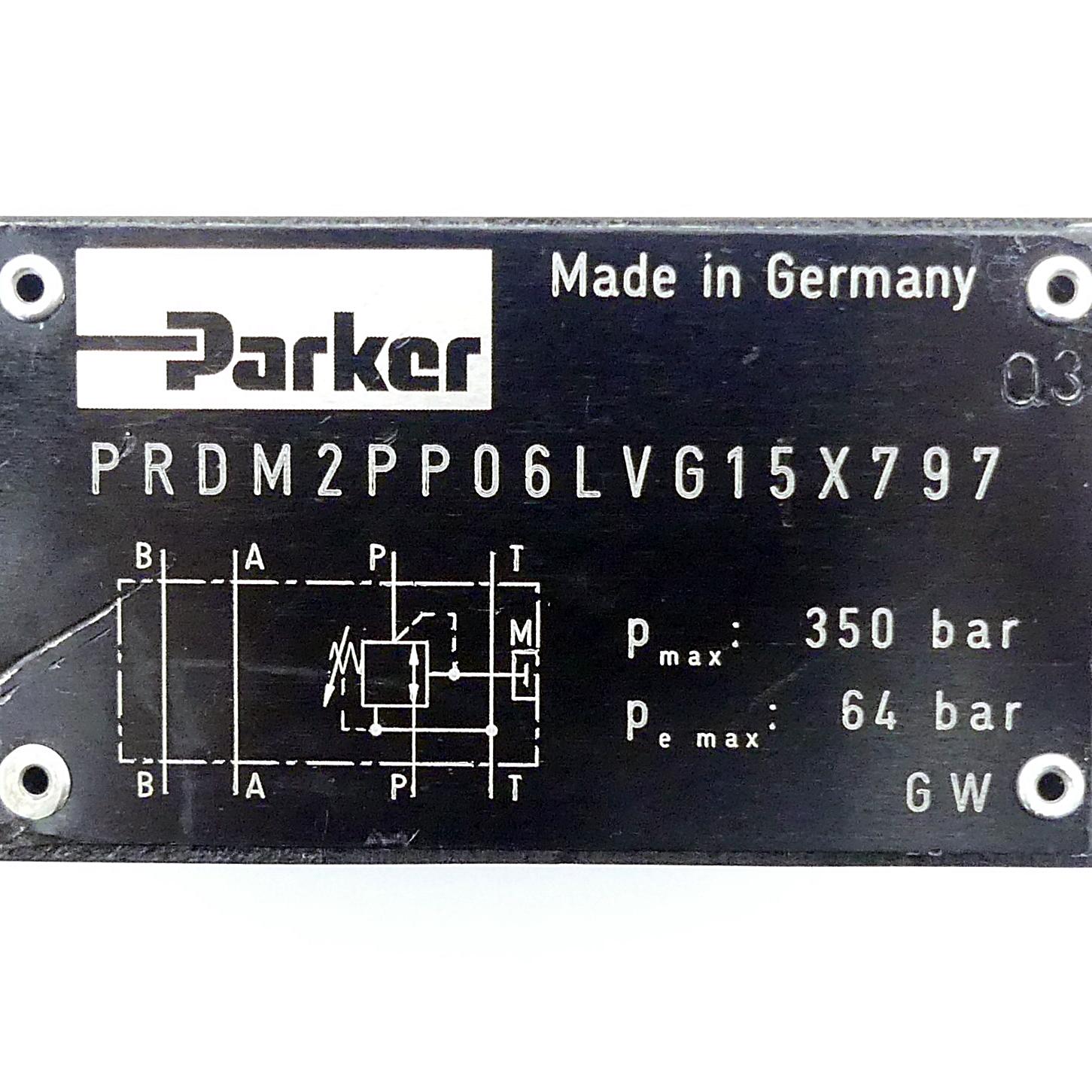 Produktfoto 2 von PARKER Hydraulikventil PRDM2PP06LVG15X797