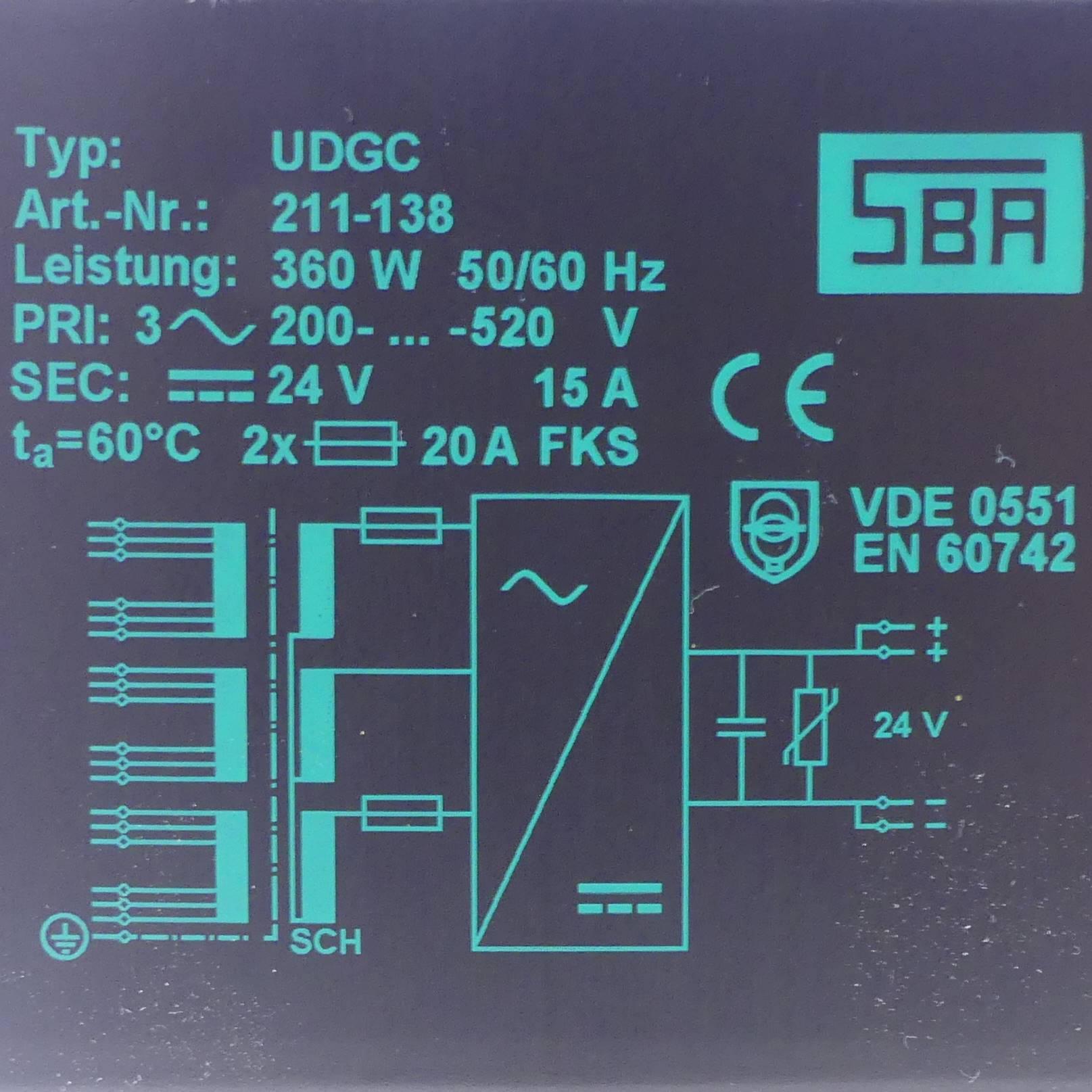 Produktfoto 2 von SBA Transformator UDGC