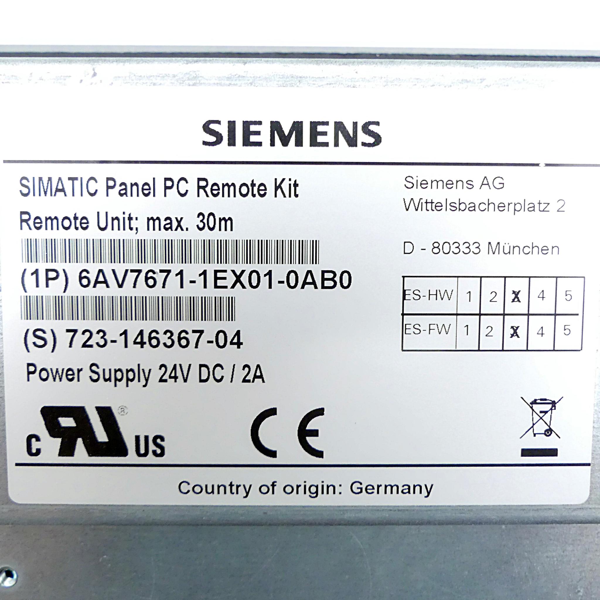 Produktfoto 2 von SIEMENS SIMATIC Panel PC mit Remote Kit