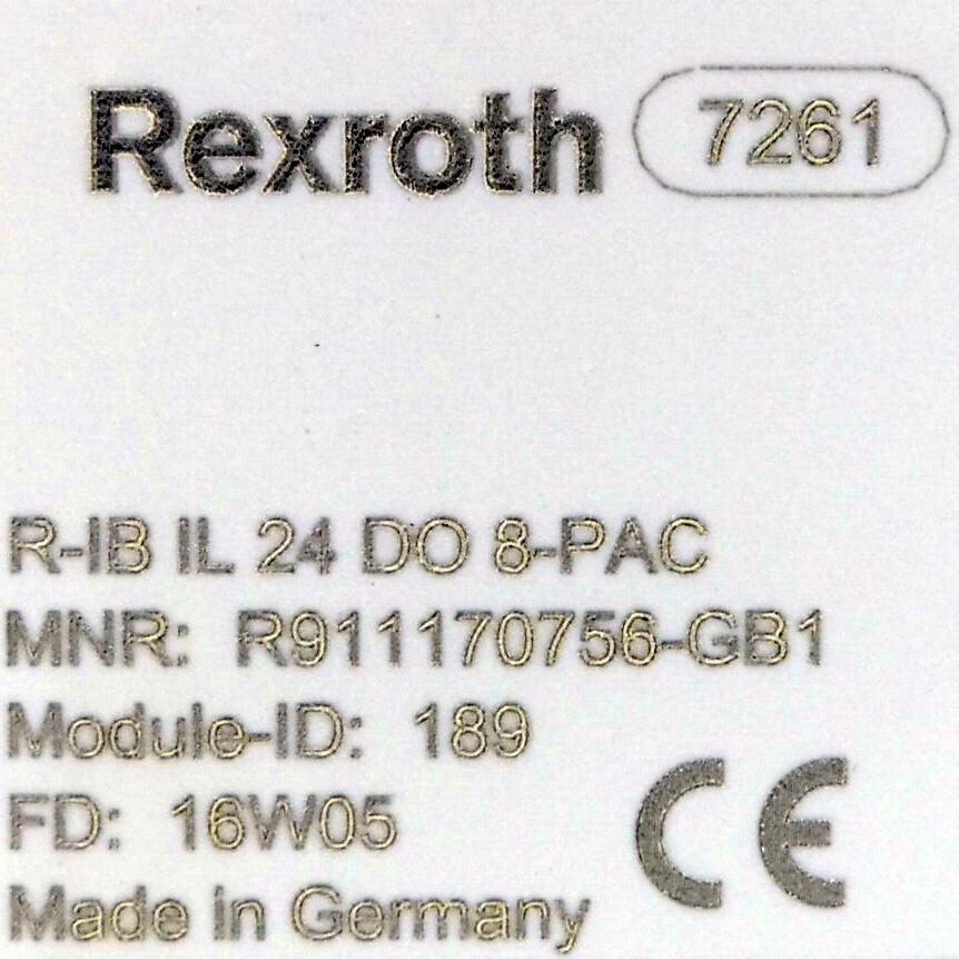 Produktfoto 3 von REXROTH Inline-Digital-Ausgabeklemme R-IB IL 24 DO 8-PAC