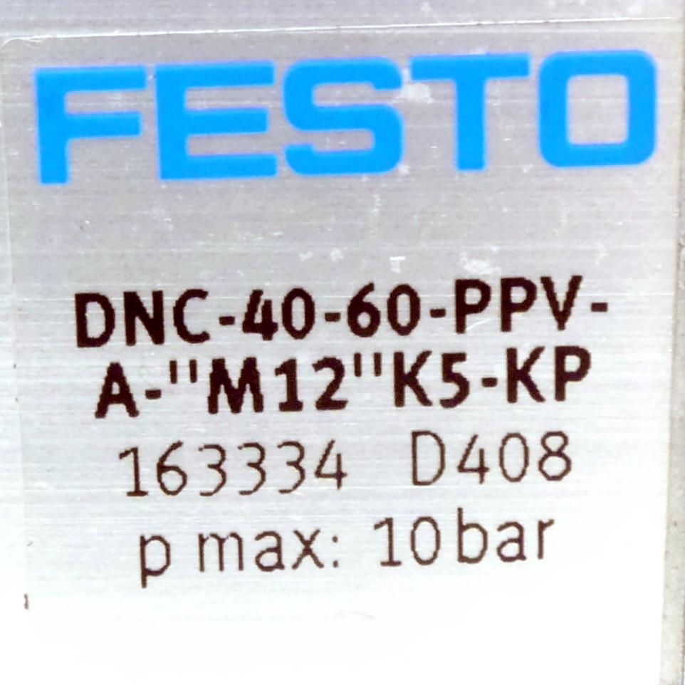 Produktfoto 2 von FESTO Pneumatikzylinder DNC-40-60-PPV-A-''M12''K5-KP