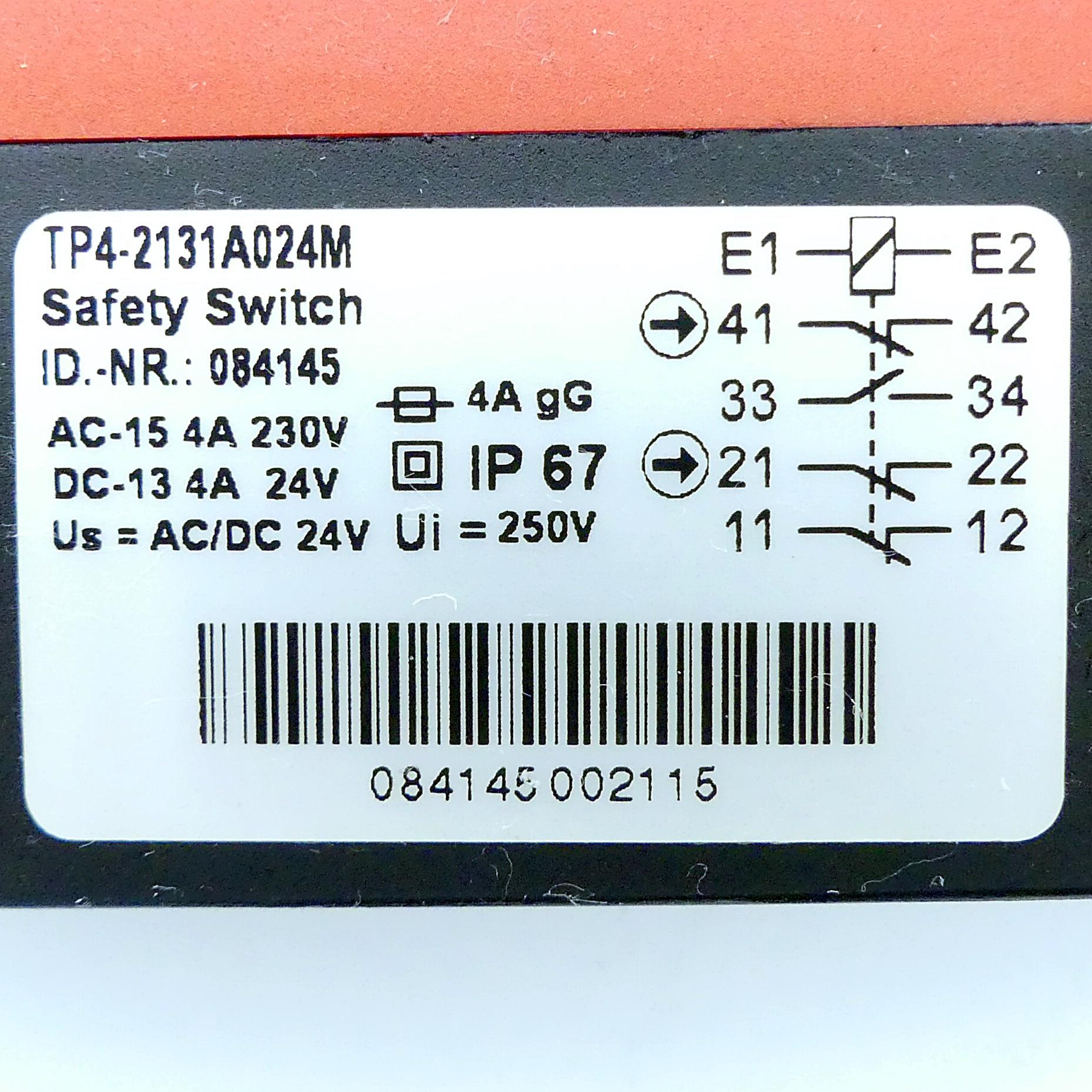 Produktfoto 2 von EUCHNER Sicherheitsschalter TP4-2131A024M