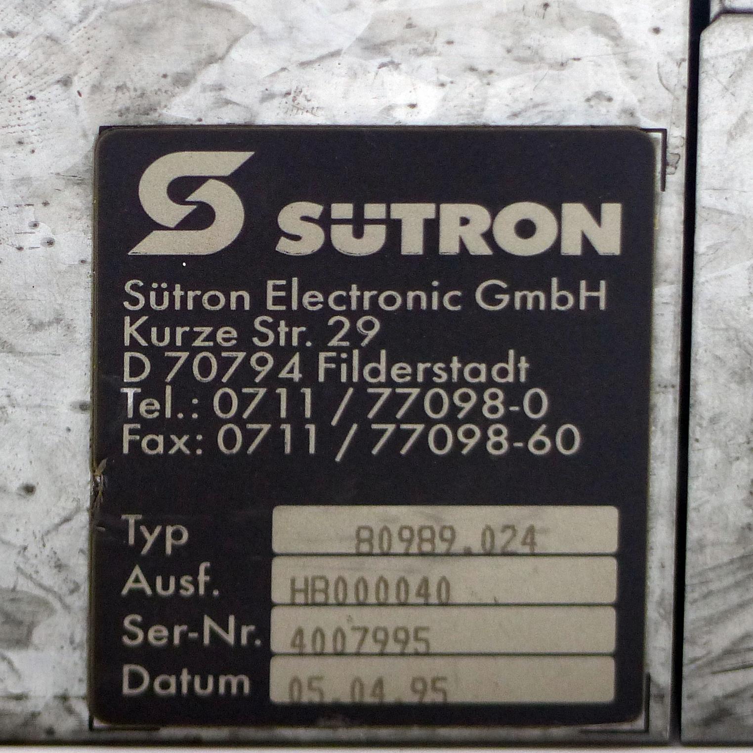 Produktfoto 2 von SÜTRON Operator Panel 80989.024