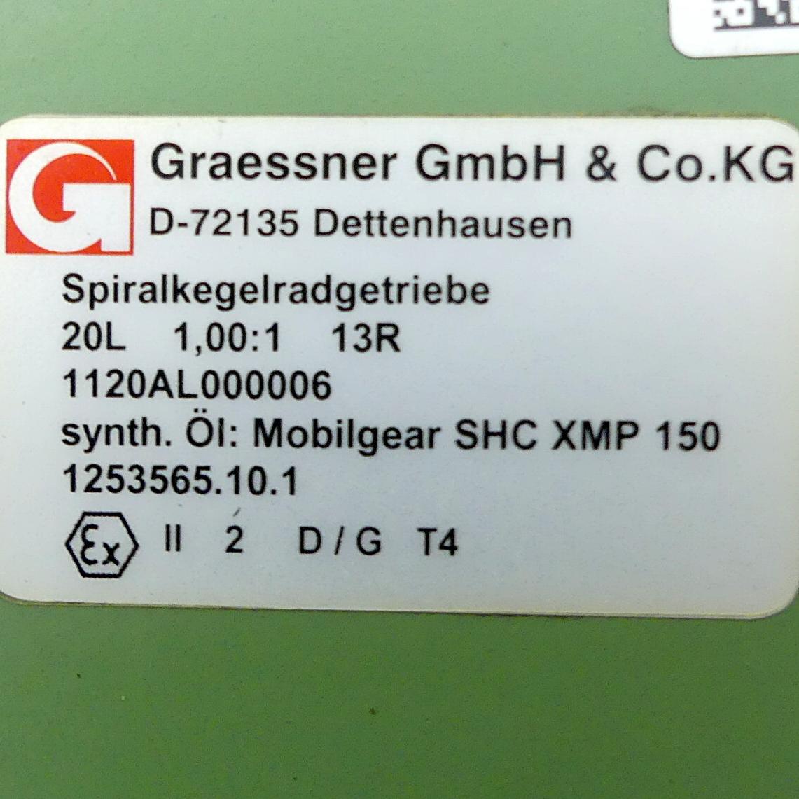 Produktfoto 2 von GRAESSNER Spiralkegelradgetriebe 20L 1000