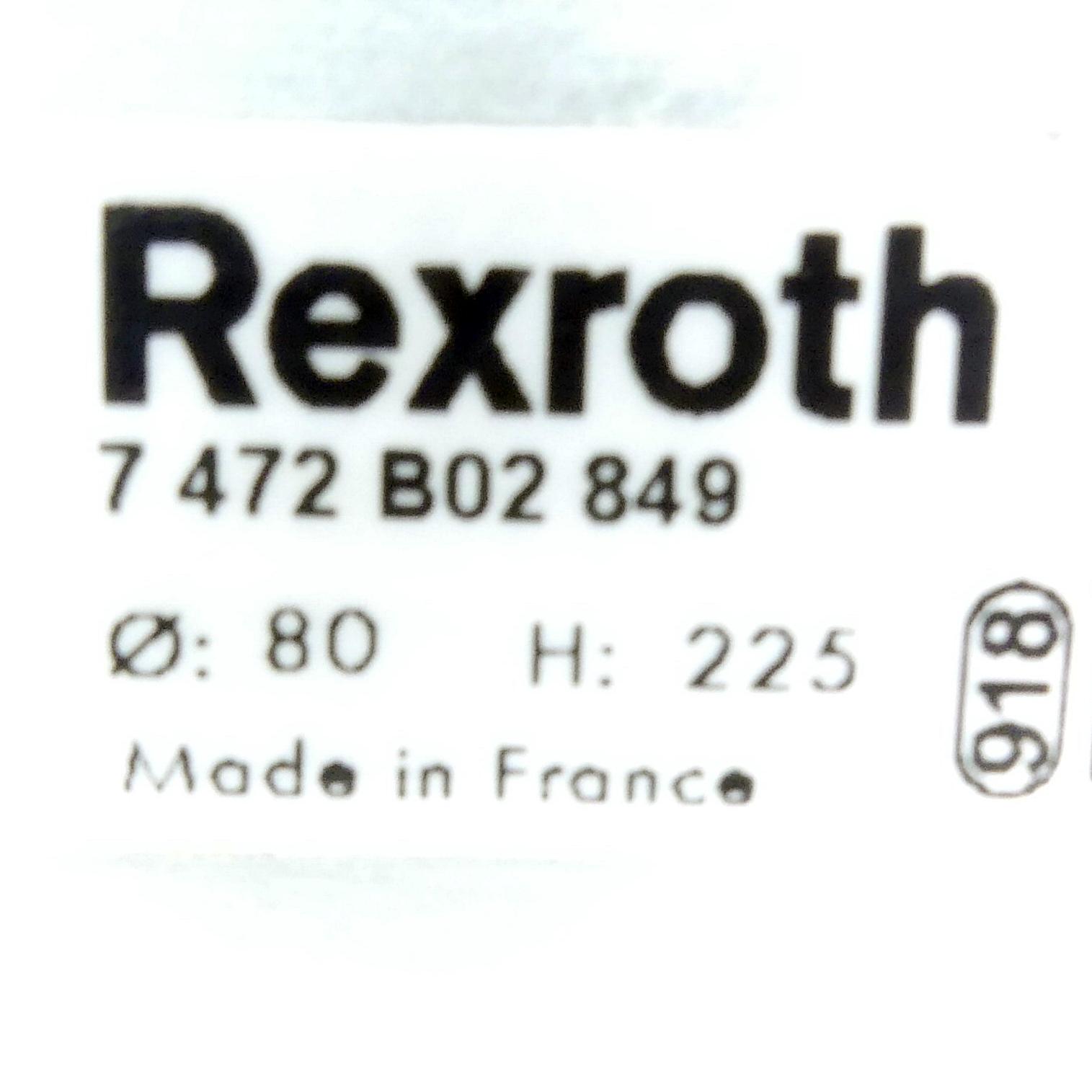 Produktfoto 2 von REXROTH Pneumatikzylinder 7 472 B02 849