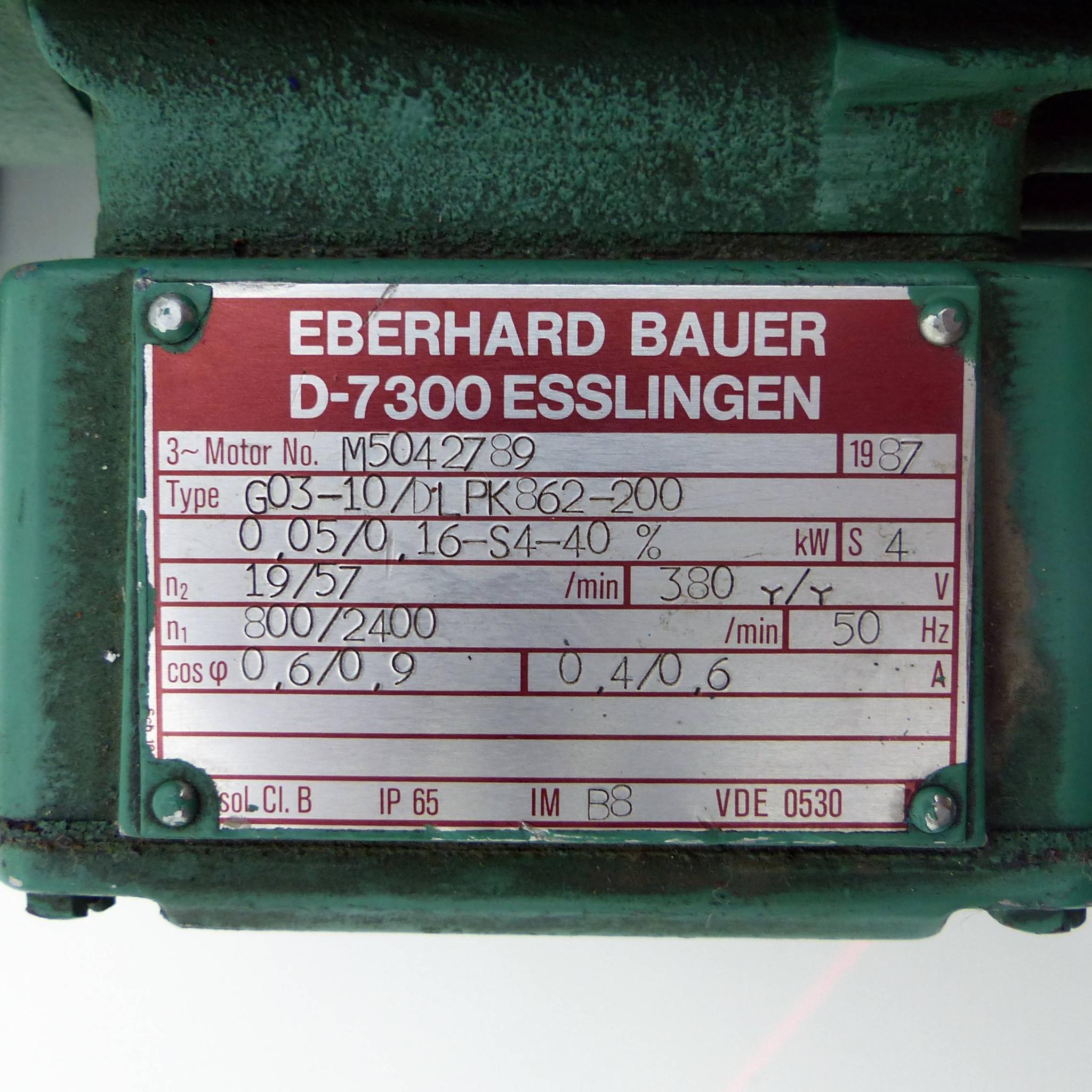 Produktfoto 2 von EBERHARD BAUER Getriebemotor G03-10/DLPK862-200