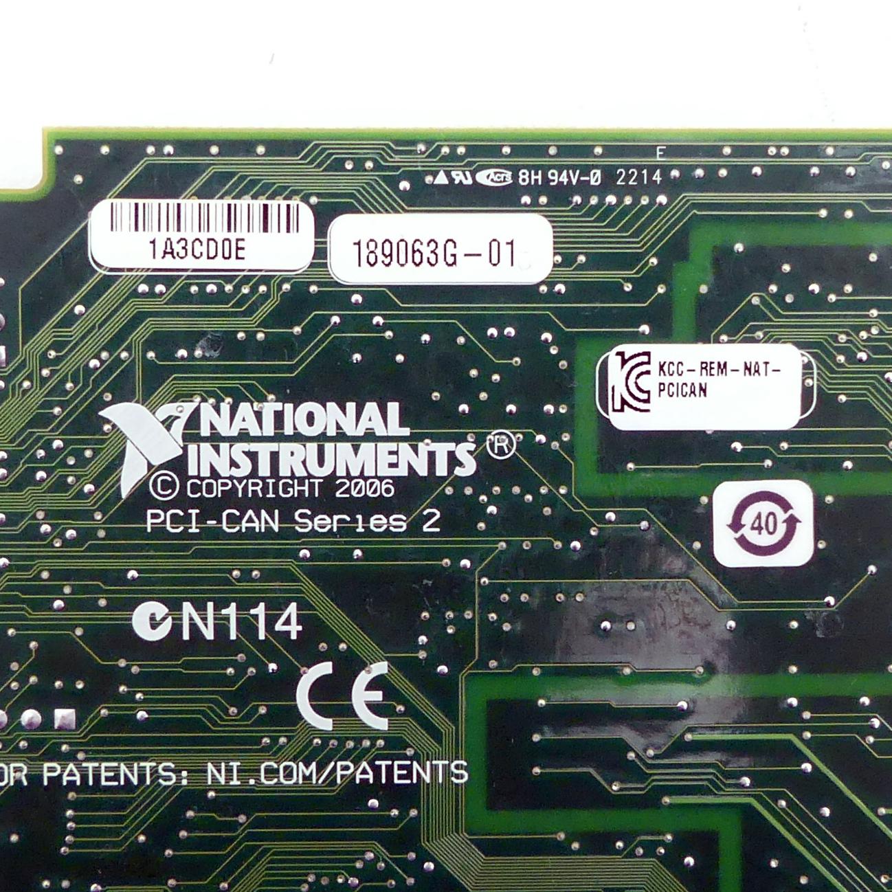 Produktfoto 2 von NATIONAL INSTRUMENTS Schnittstellengerät PCI-CAN Series 2