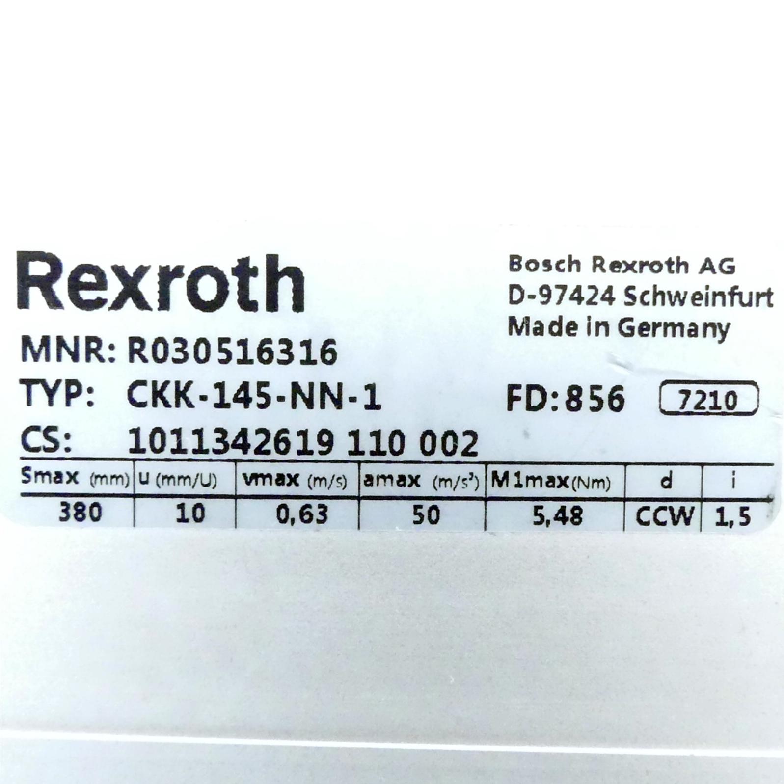 Produktfoto 2 von REXROTH Linearmodul CKK-145-NN-1