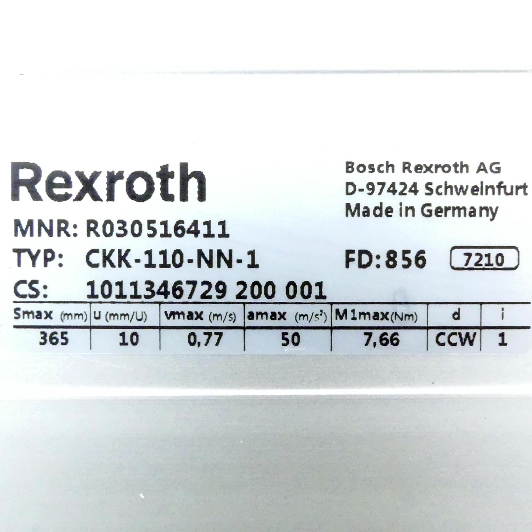 Produktfoto 2 von REXROTH Linearmodul CKK-110-NN-1