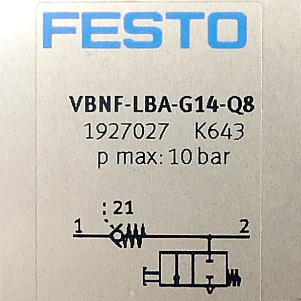 Produktfoto 2 von FESTO Rückschlagventil VBNF-LBA-G14-Q8