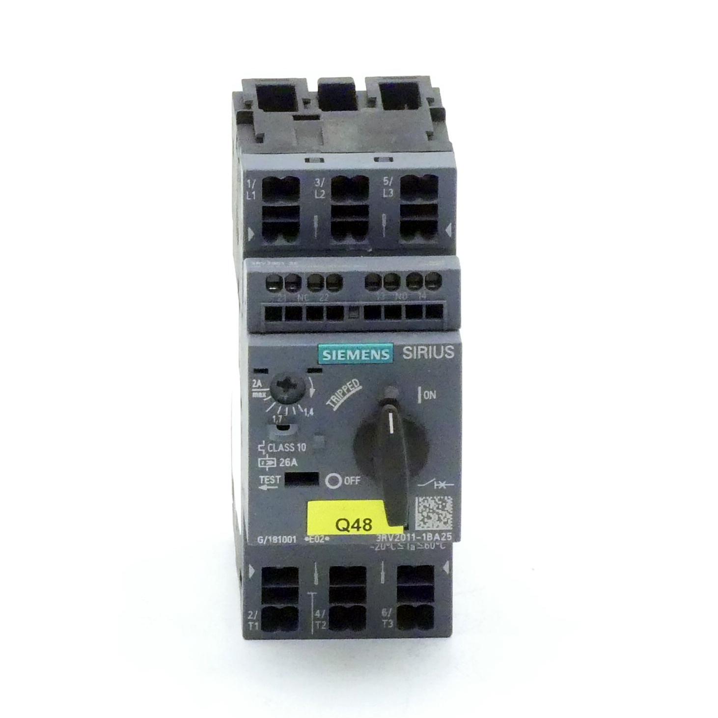 Produktfoto 6 von SIEMENS Leistungsschalter 3RV2011-1BA25