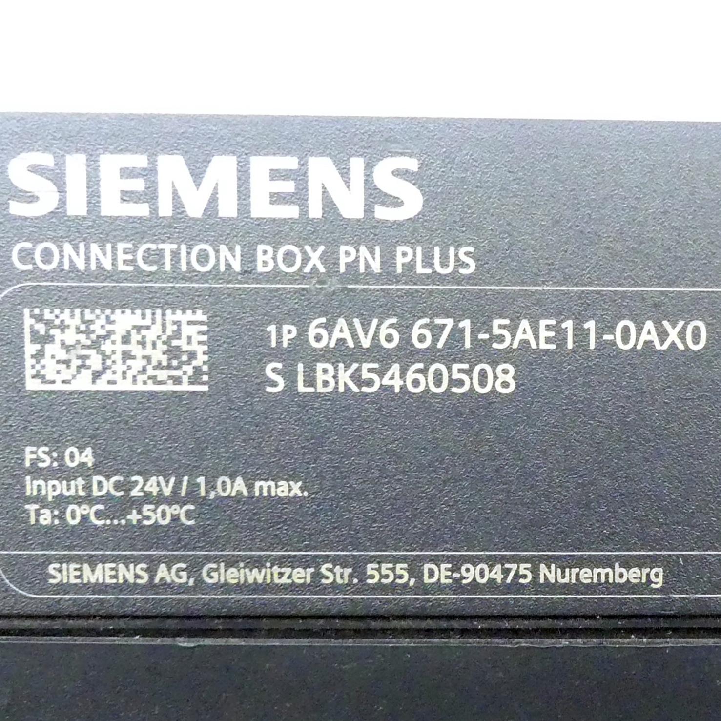 Produktfoto 2 von SIEMENS Anschluss-Box PN plus