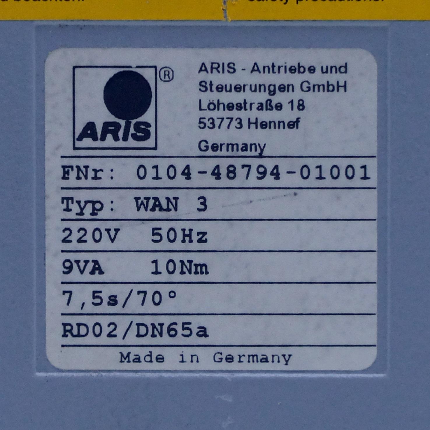 Produktfoto 2 von ARIS - ANTRIEBE UND STEUERUNGEN GMBH Stellantrieb