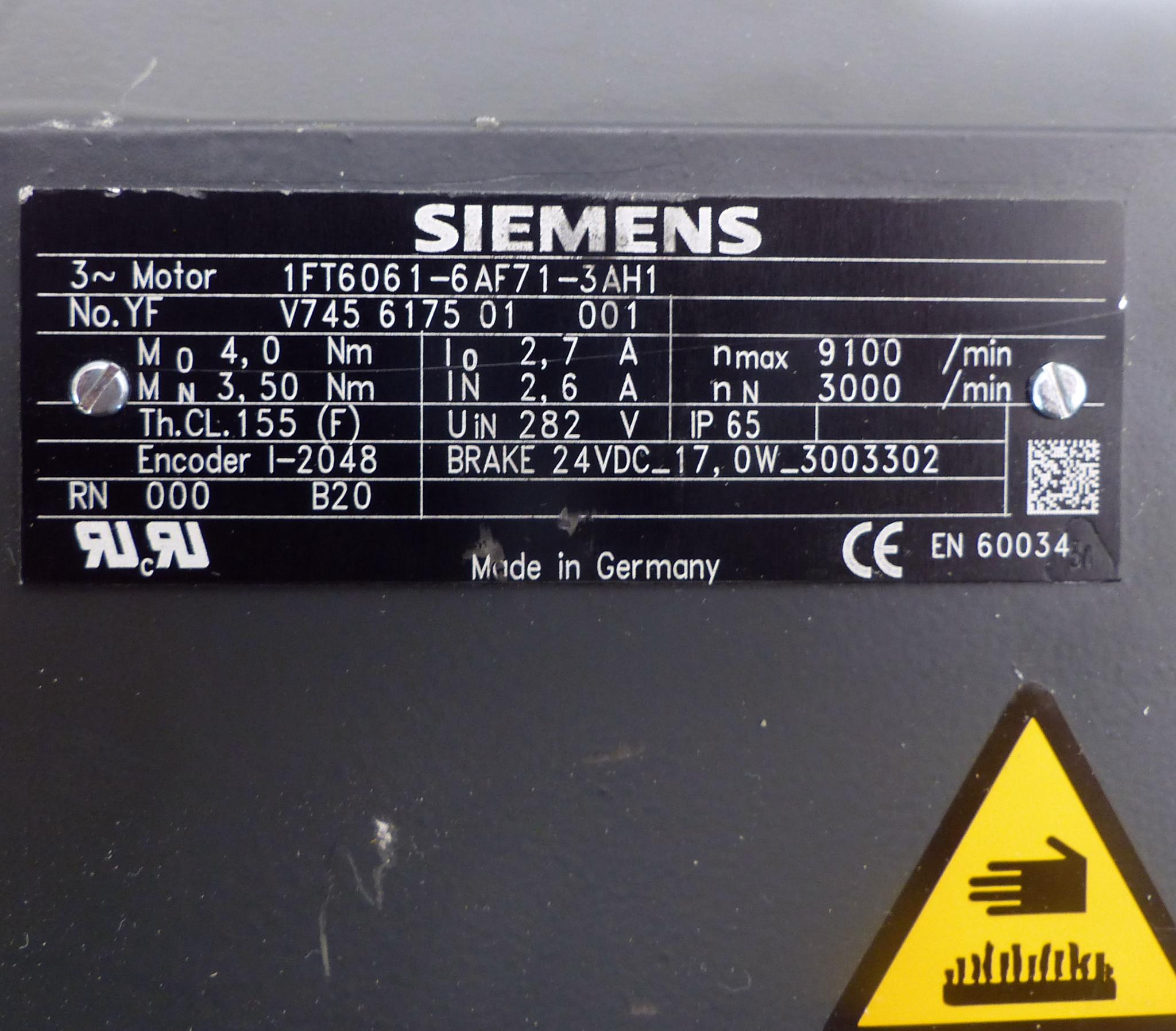 Produktfoto 2 von SIEMENS Bürstenloser Servomotor