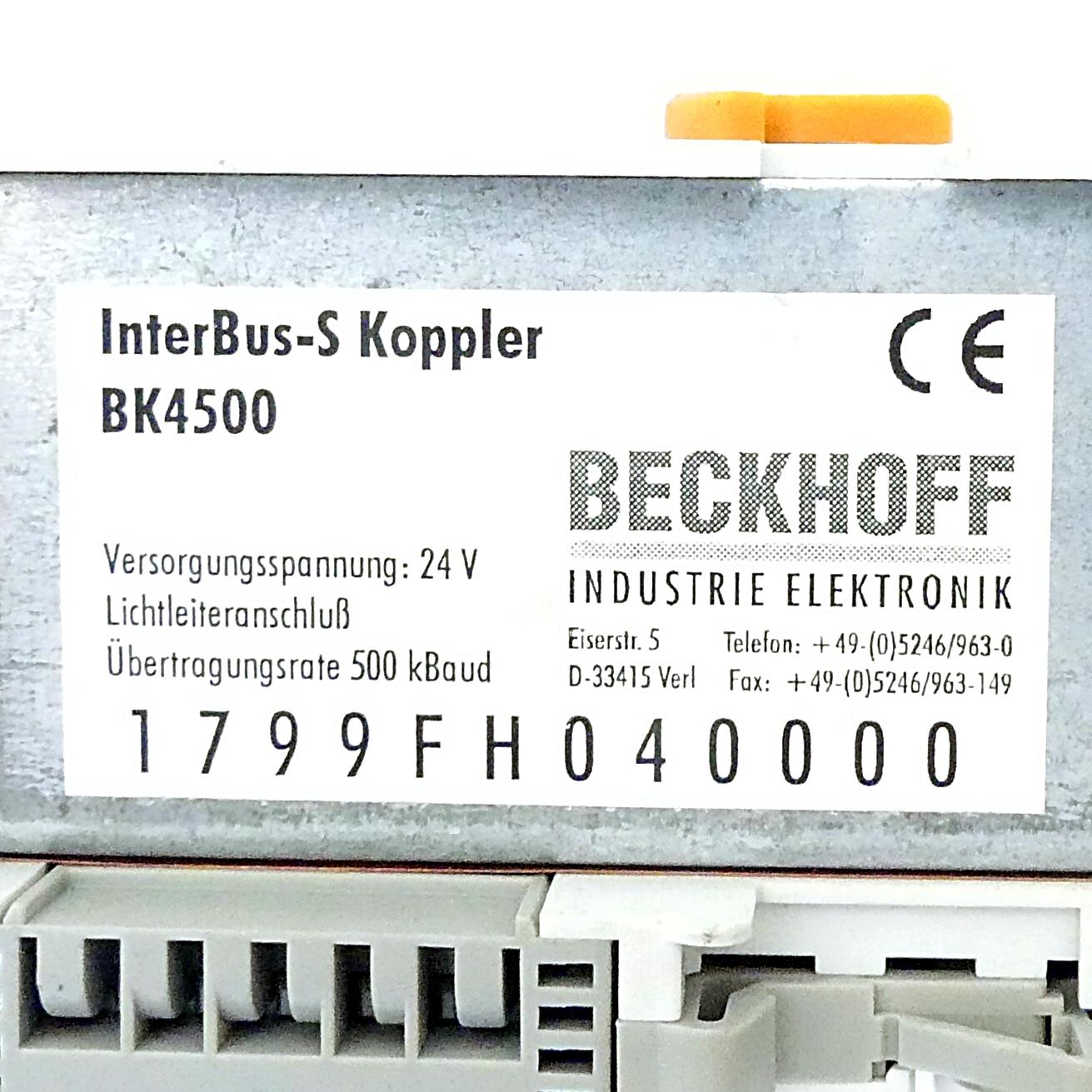 Produktfoto 2 von BECKHOFF Interbus Buskoppler