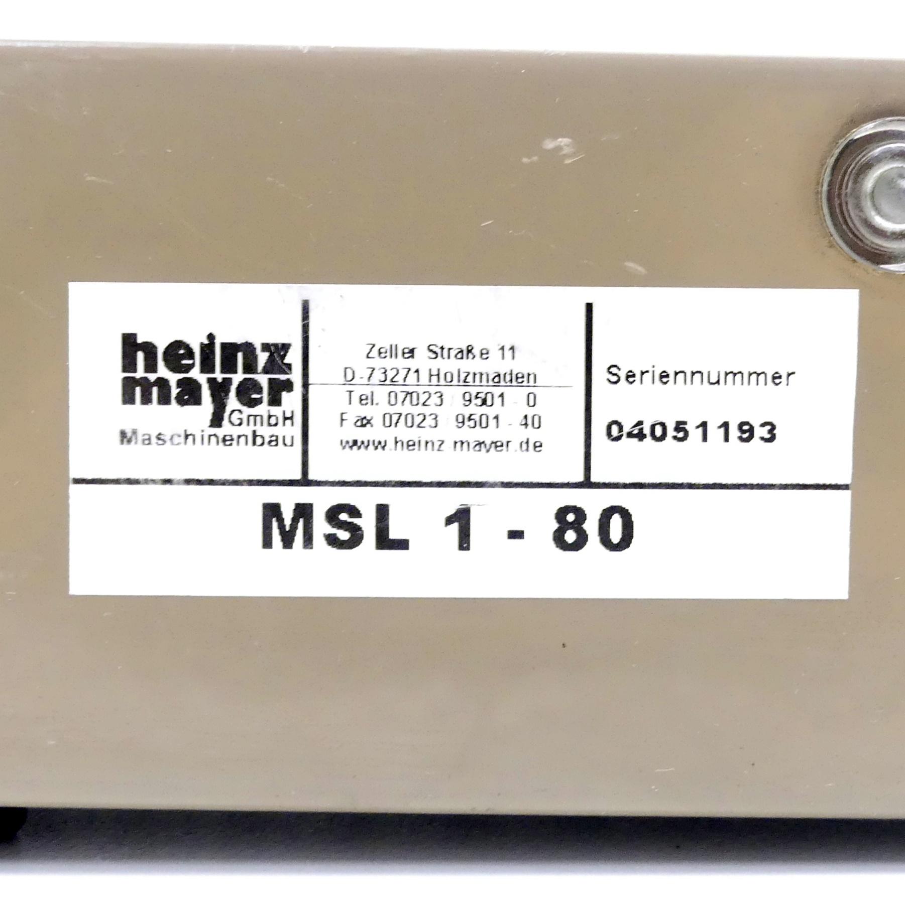 Produktfoto 2 von HEINZ MAYER Lineareinheit MSL 1-80