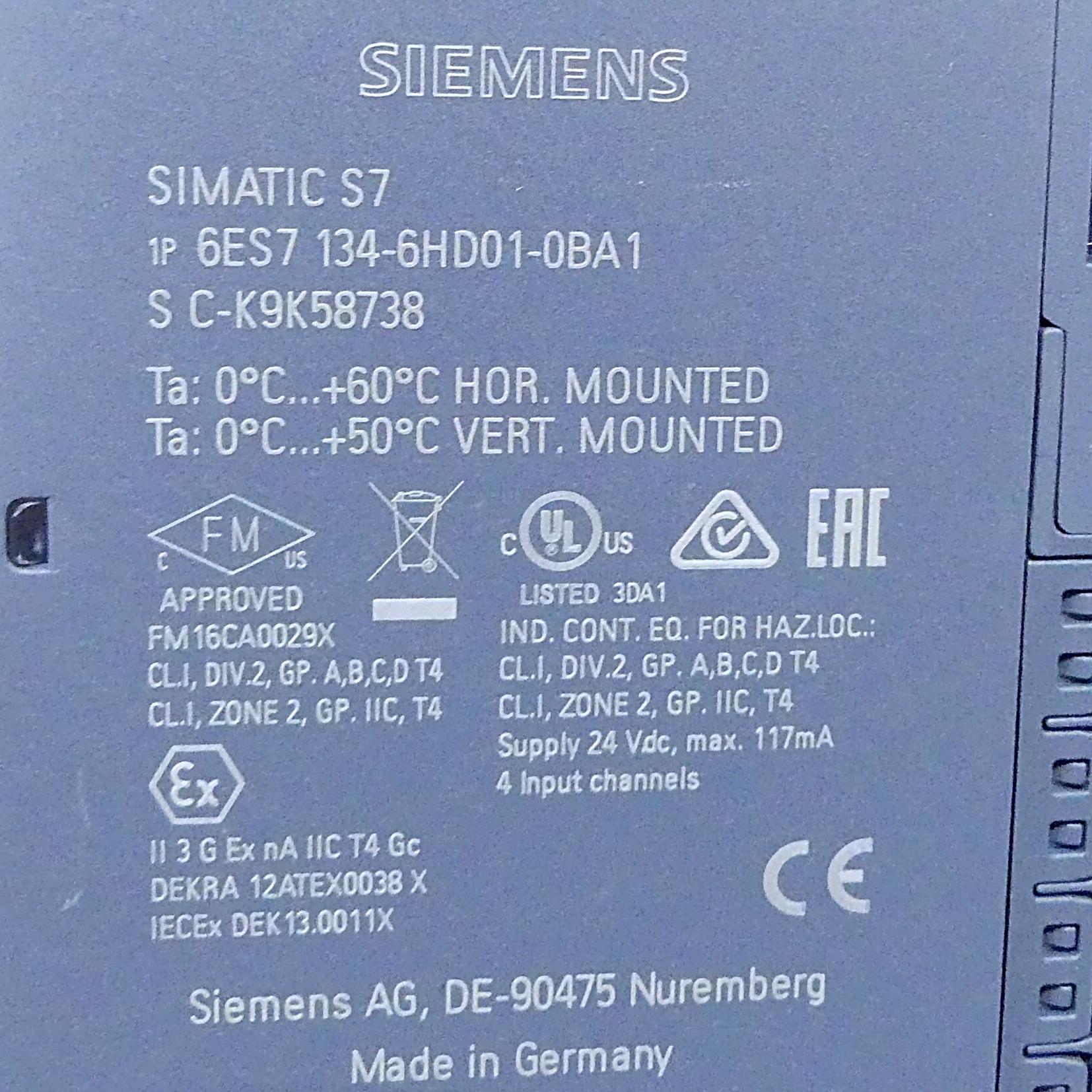 Produktfoto 2 von SIEMENS Analoges Eingangsmodul