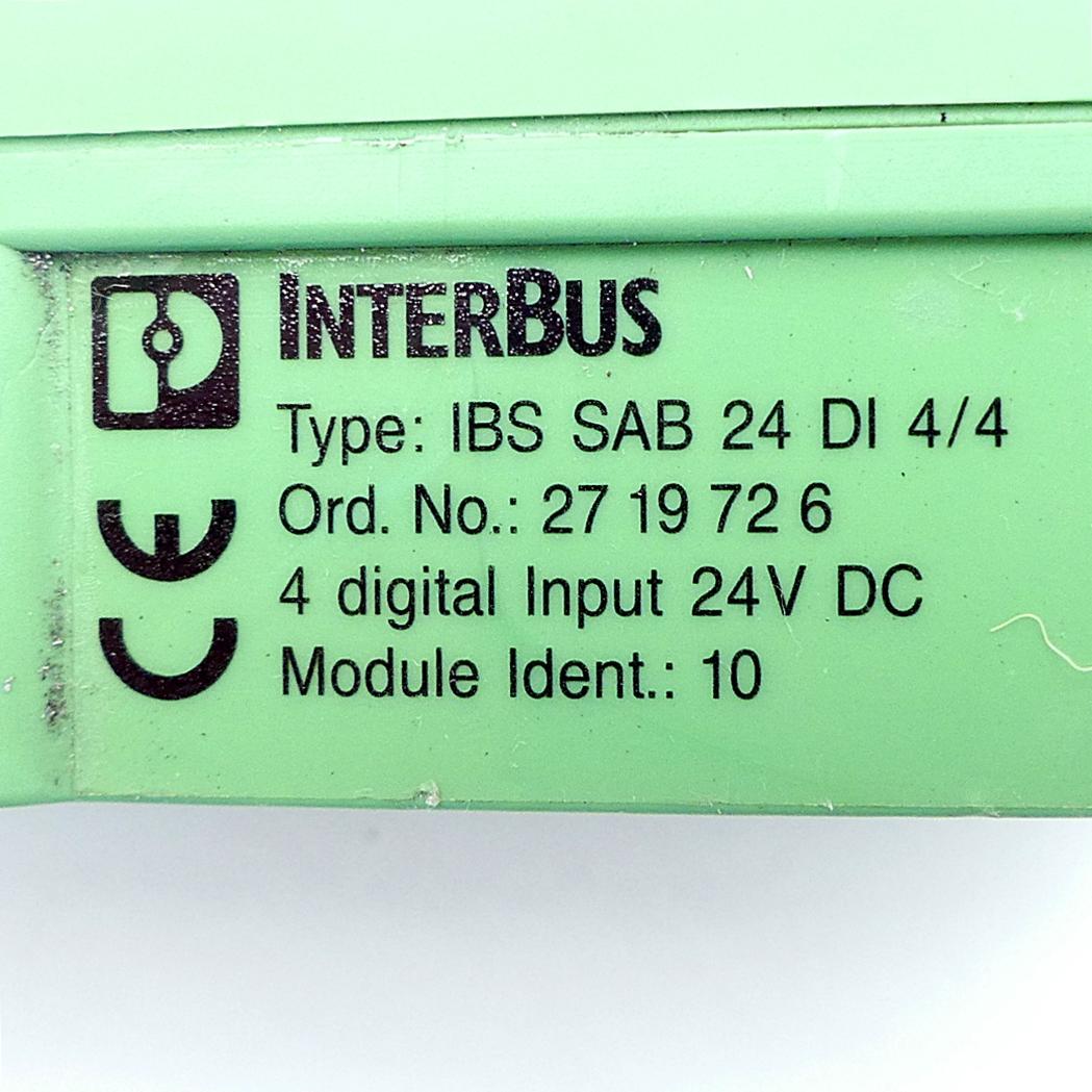 Produktfoto 2 von PHOENIX CONTACT Interbus IBS SAB 24 DI 4/4