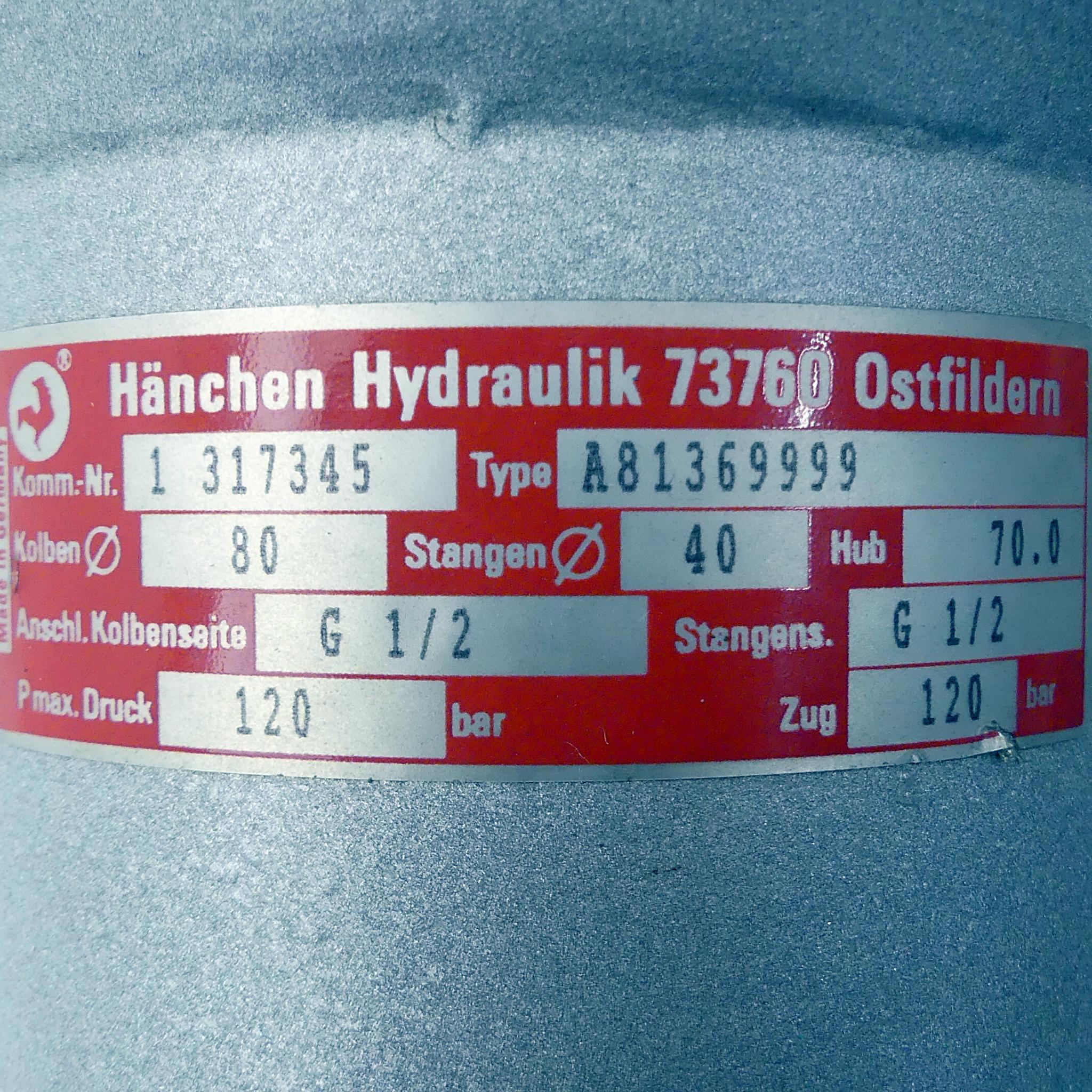 Produktfoto 2 von HäNCHEN HYDRAULIK Hydraulikzylinder A81369999