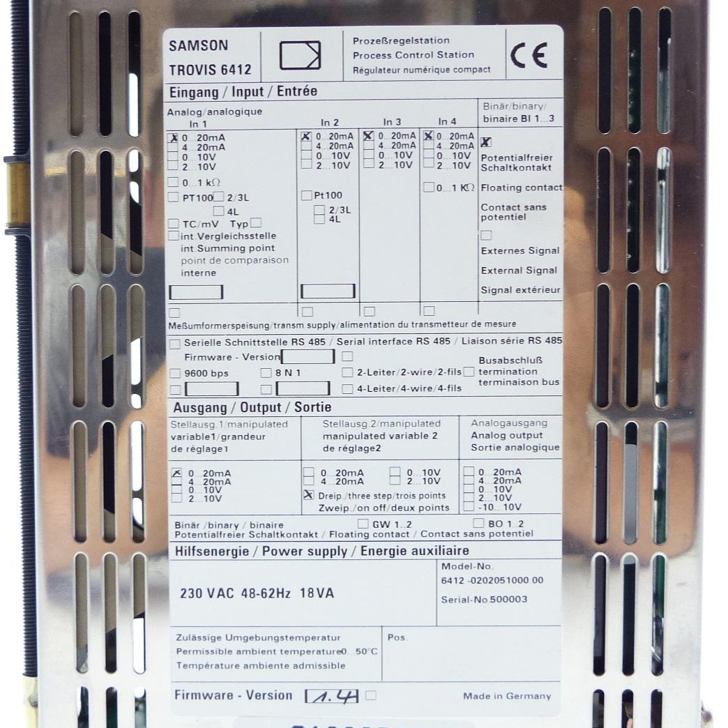 Produktfoto 2 von SAMSON Prozessregelstation Trovis 6412