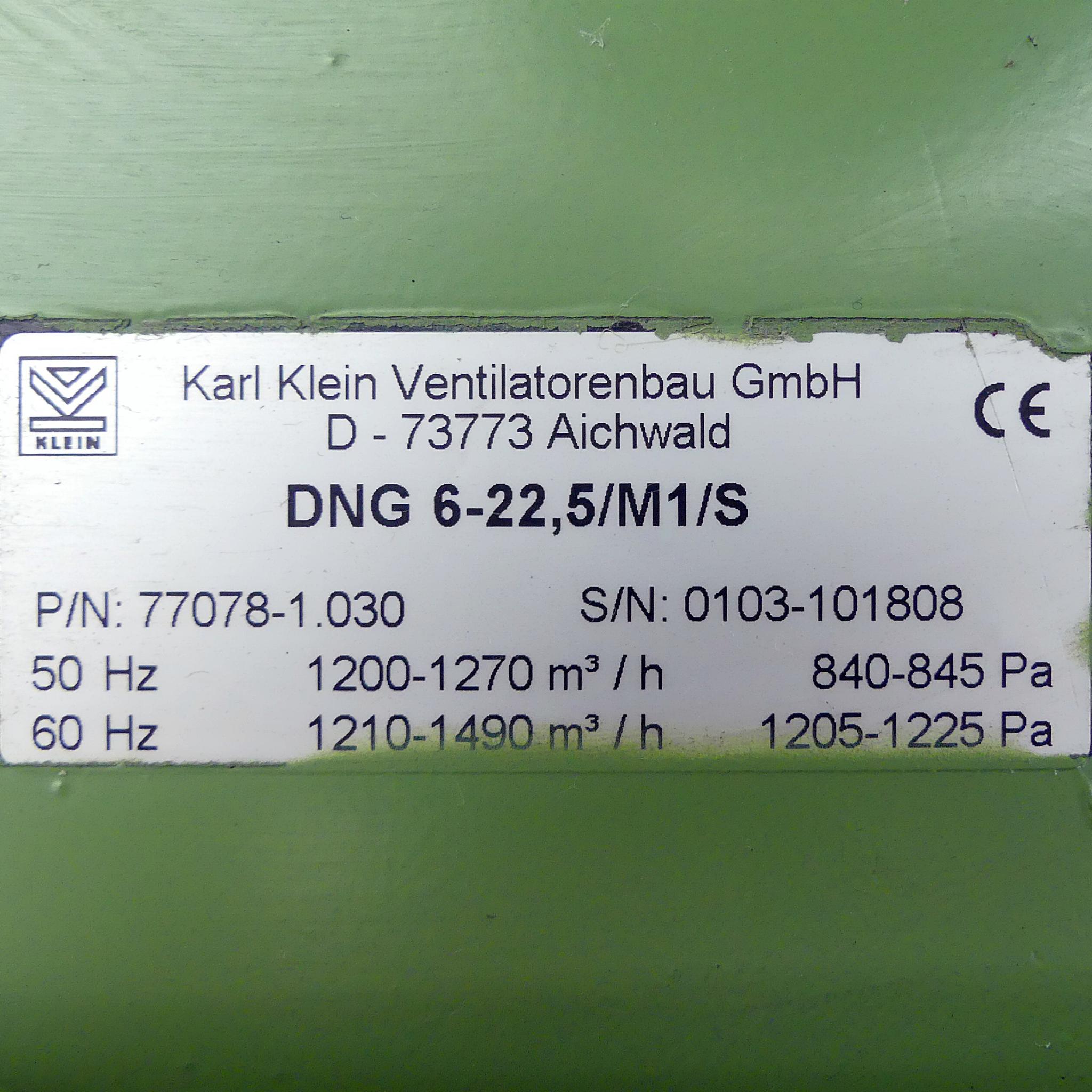 Produktfoto 2 von KARL KLEIN VENTILATORENBAU Ventilator mit Motor DNG 6-22,5/M1/S