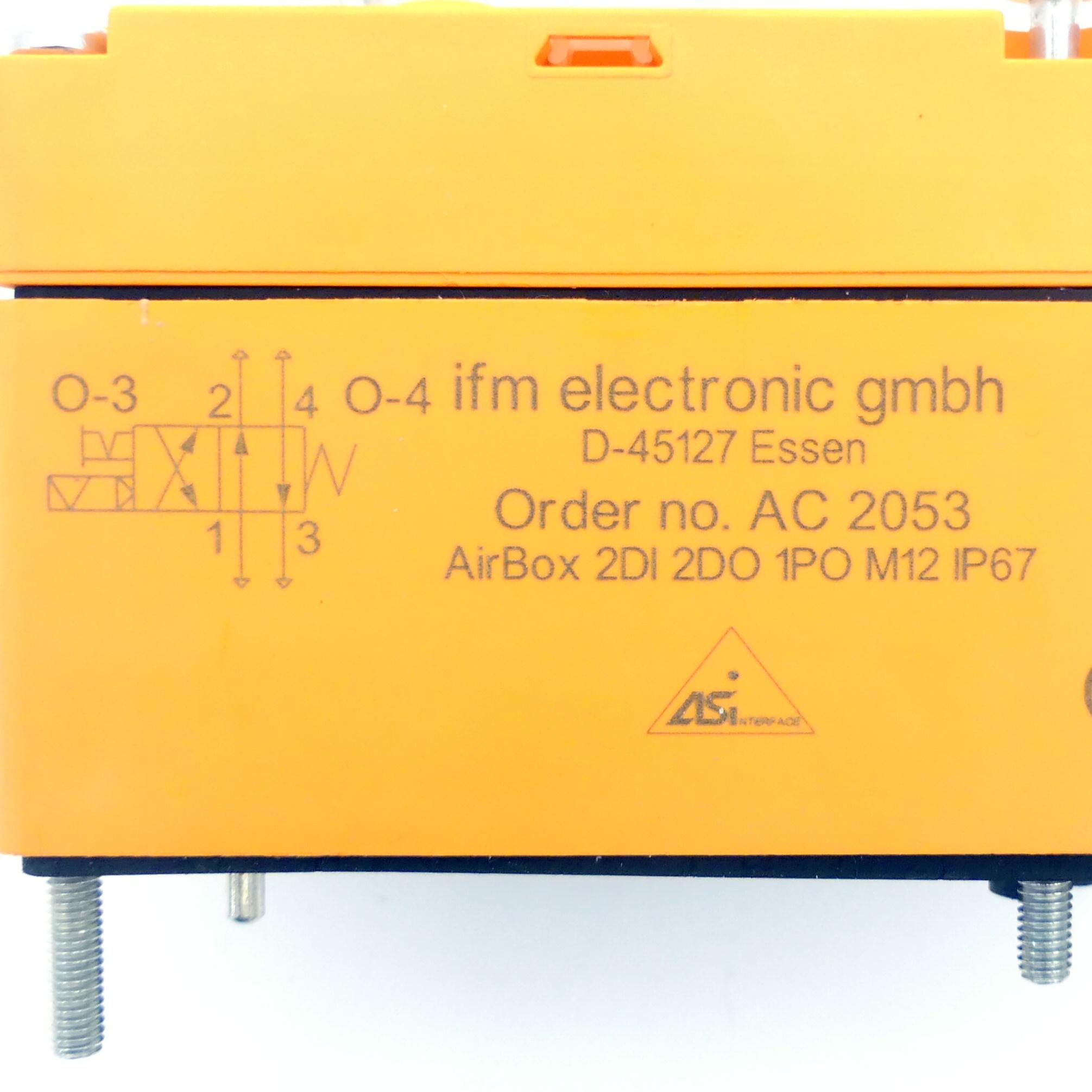 Produktfoto 2 von IFM AS-interface AirBox 2DI 2DO 1PO M12 IP67