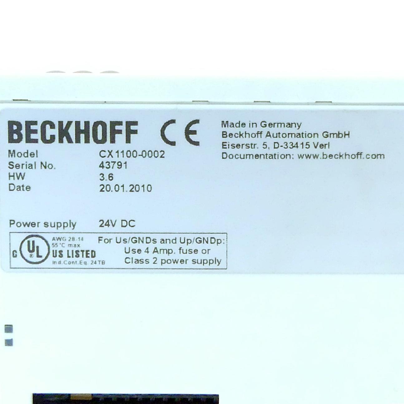 Produktfoto 2 von BECKHOFF Netzteile und I/O-Schnittstelle