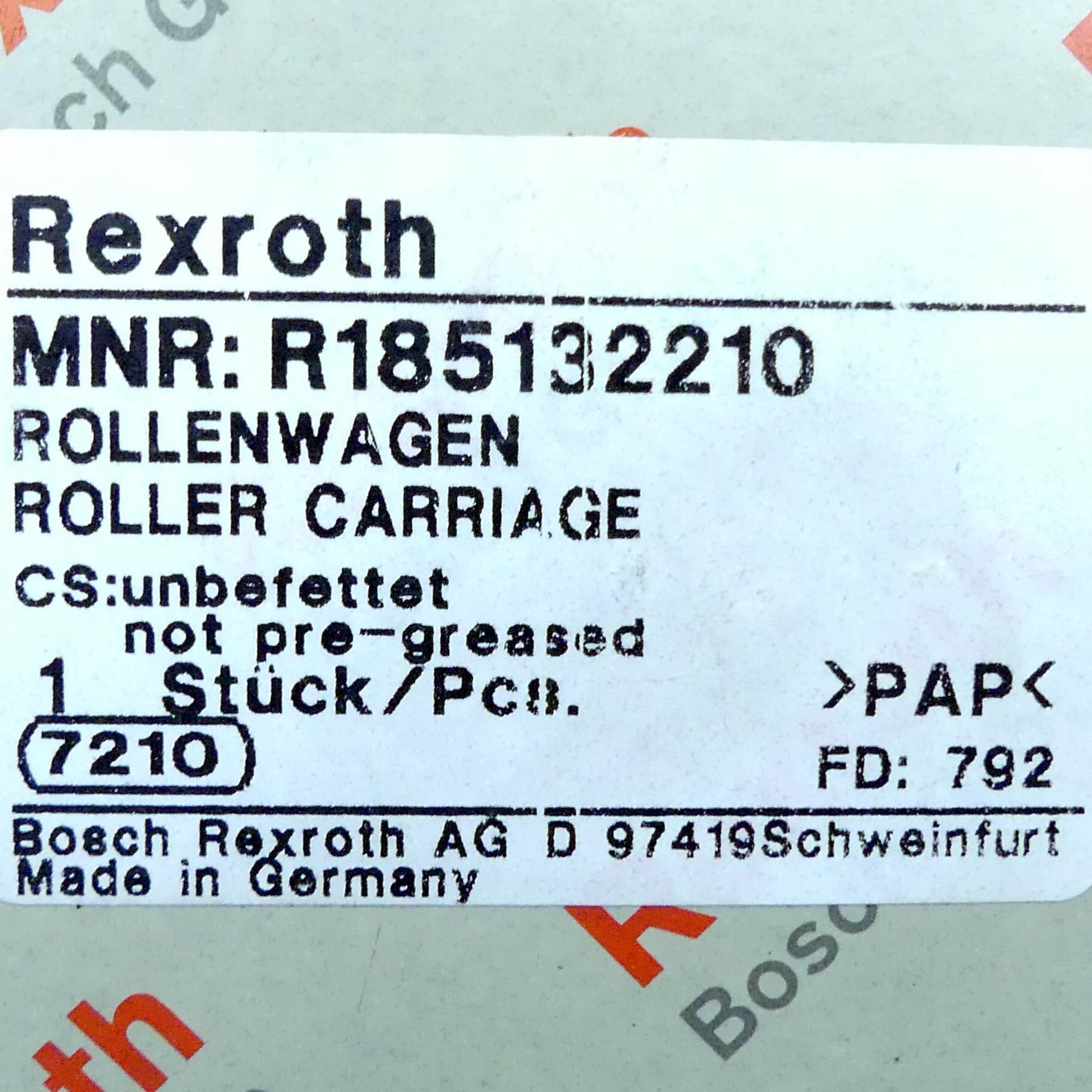 Produktfoto 2 von REXROTH Rollenwagen R185132210