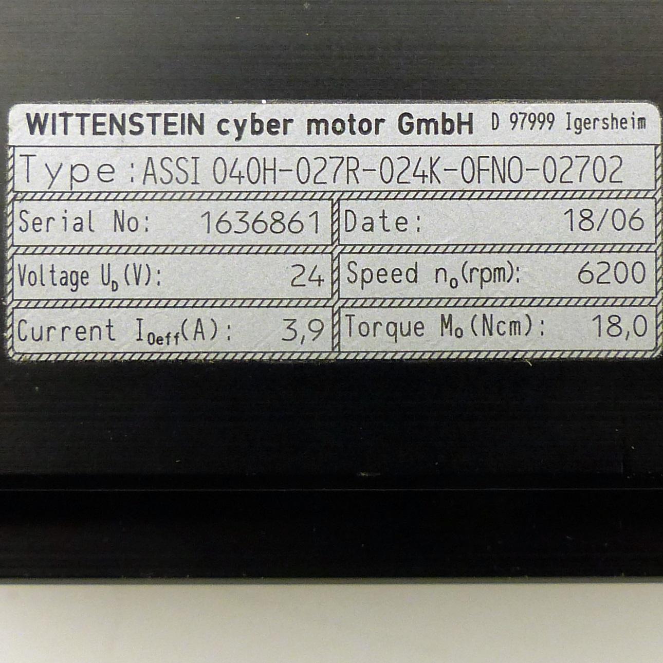 Produktfoto 2 von WITTENSTEIN Schrittmotor / Cyber Motor