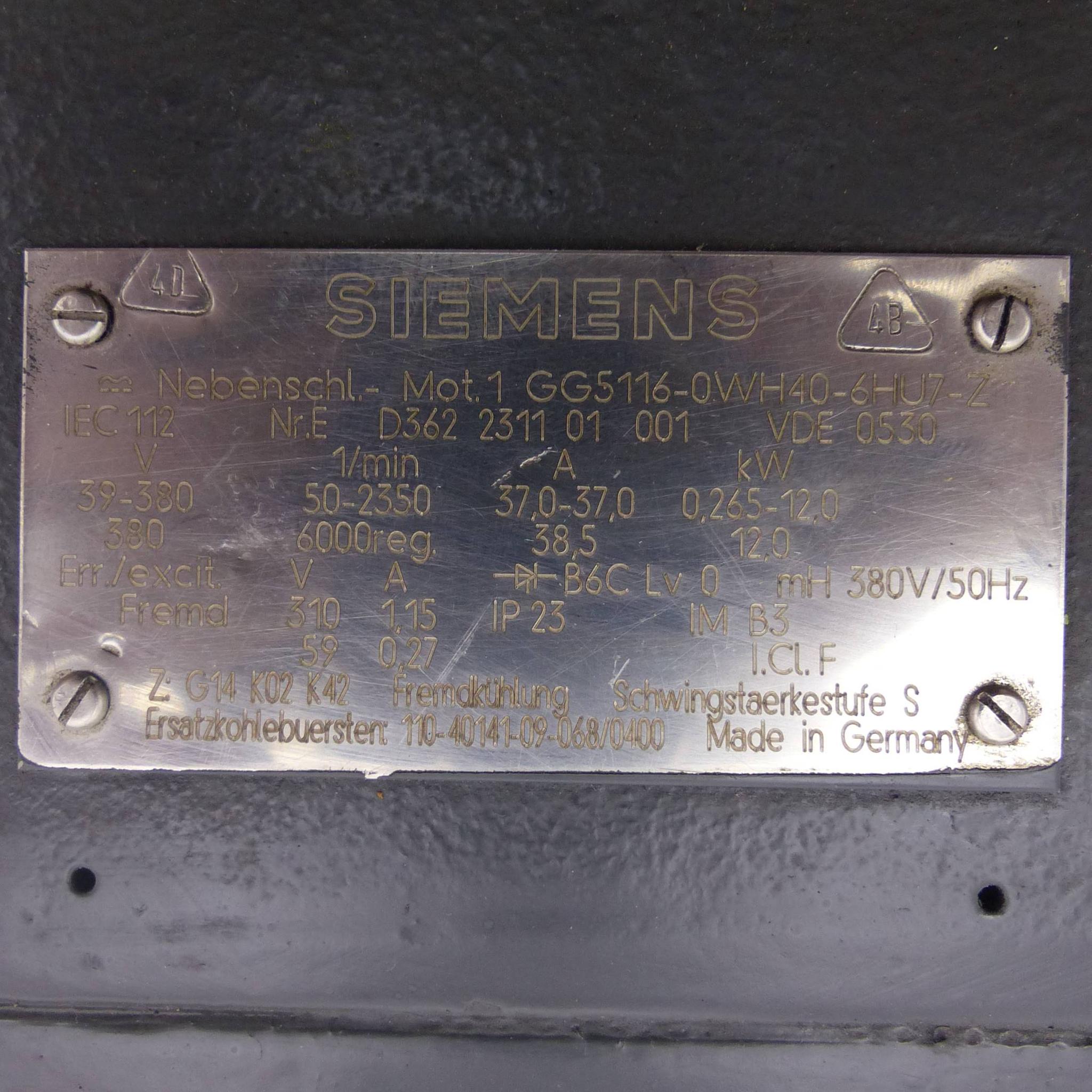 Produktfoto 2 von SIEMENS Nebenschluss Motor