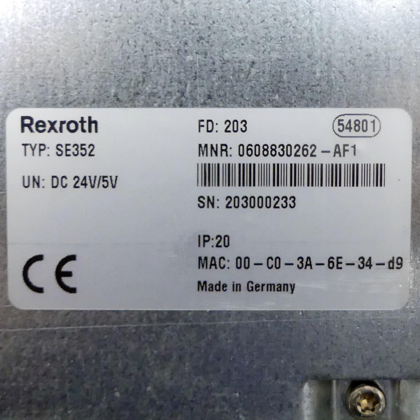 Produktfoto 2 von REXROTH Steuereinheit SE352