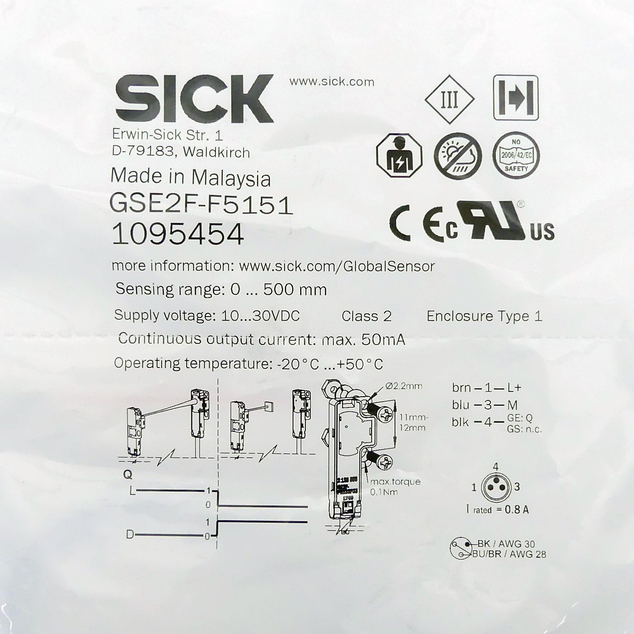 Produktfoto 5 von SICK Miniatur-Lichtschranken GSE2F-F5151