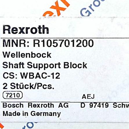 Produktfoto 2 von REXROTH 2 Stück Wellenböcke WBA-12-FO