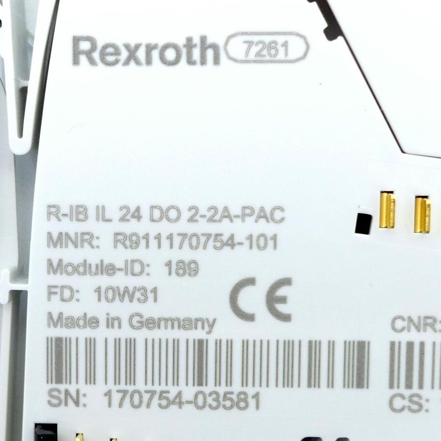 Produktfoto 2 von REXROTH Inline-Digital-Ausgabeklemme R-IB IL 24 DO 2-2A-PAC