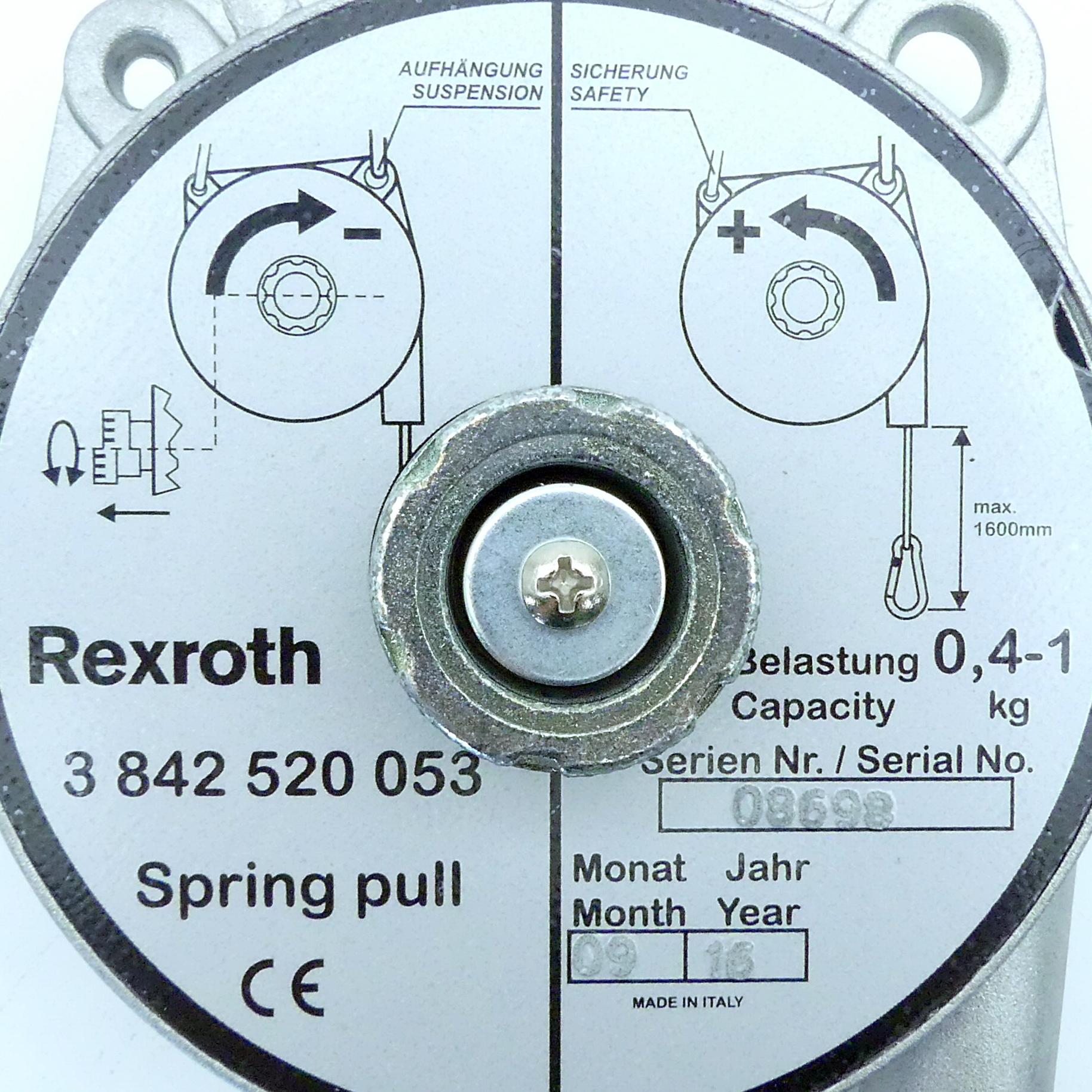 Produktfoto 2 von REXROTH Federzug 3 842 520 053