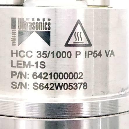 Produktfoto 2 von WEBER ULTRASONICS Converter HCC 35/1000 P IP54 L VA LEM-1S