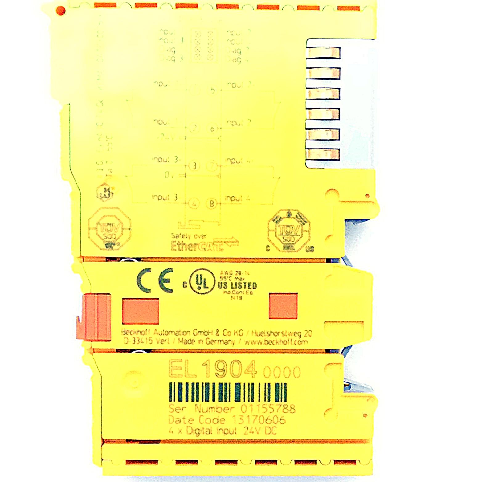 Produktfoto 2 von BECKHOFF 4-Kanal-Digital-Eingangsklemme TwinSAFE