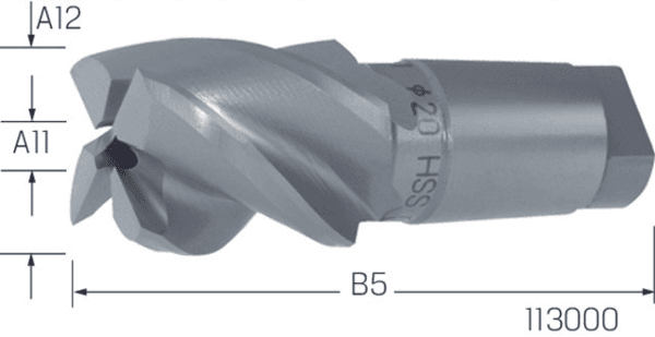 710113000 11,0 System-Zapfensenker HSS Größe 1/GZ1 11,00 mm BILZ