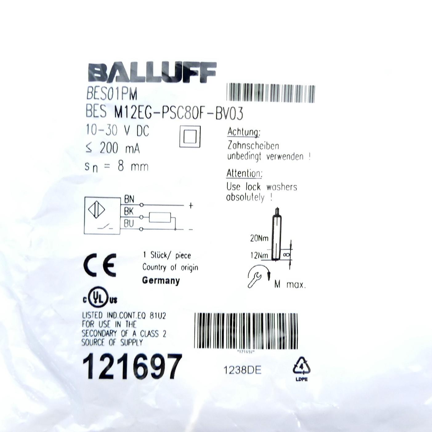 Produktfoto 5 von BALLUFF Induktiver Sensor BES01PM