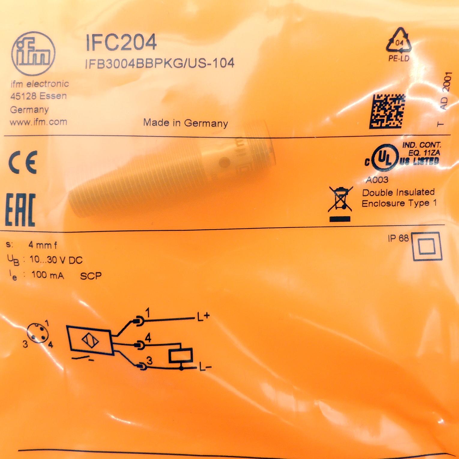 Produktfoto 2 von IFM Induktiver Standardsensor IFC204