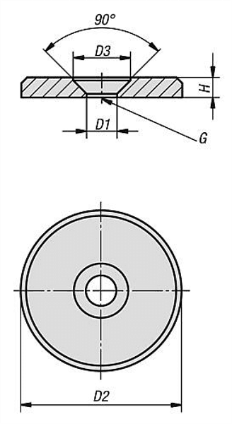 Produktfoto 2 von 480K0173.00630 KIPP Vorlegscheibe D1=6,4 D=30