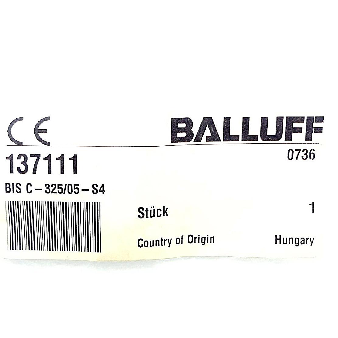 Produktfoto 2 von BALLUFF LF - Schreib- und Lesekopf BIS C-325/05-S4