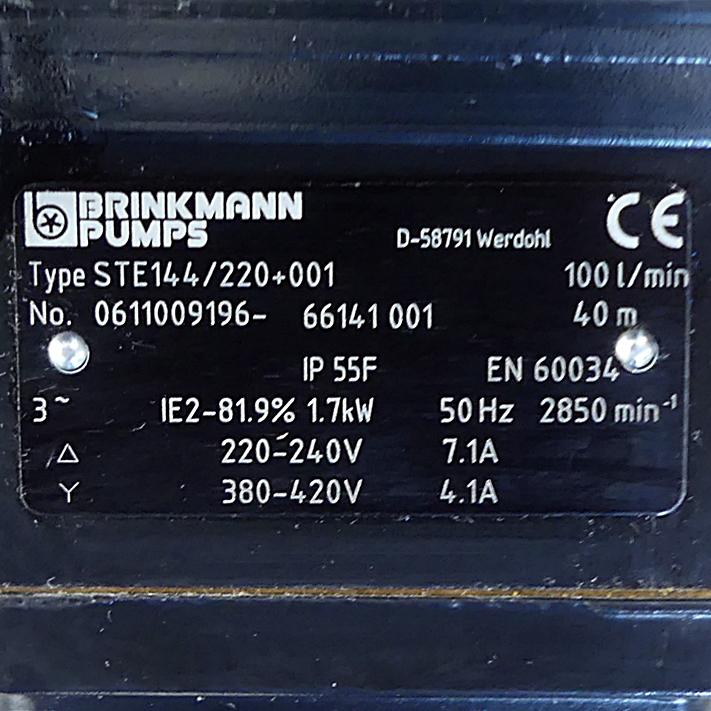 Produktfoto 2 von BRINKMANN PUMPS Tauchpumpe STE144/220+001