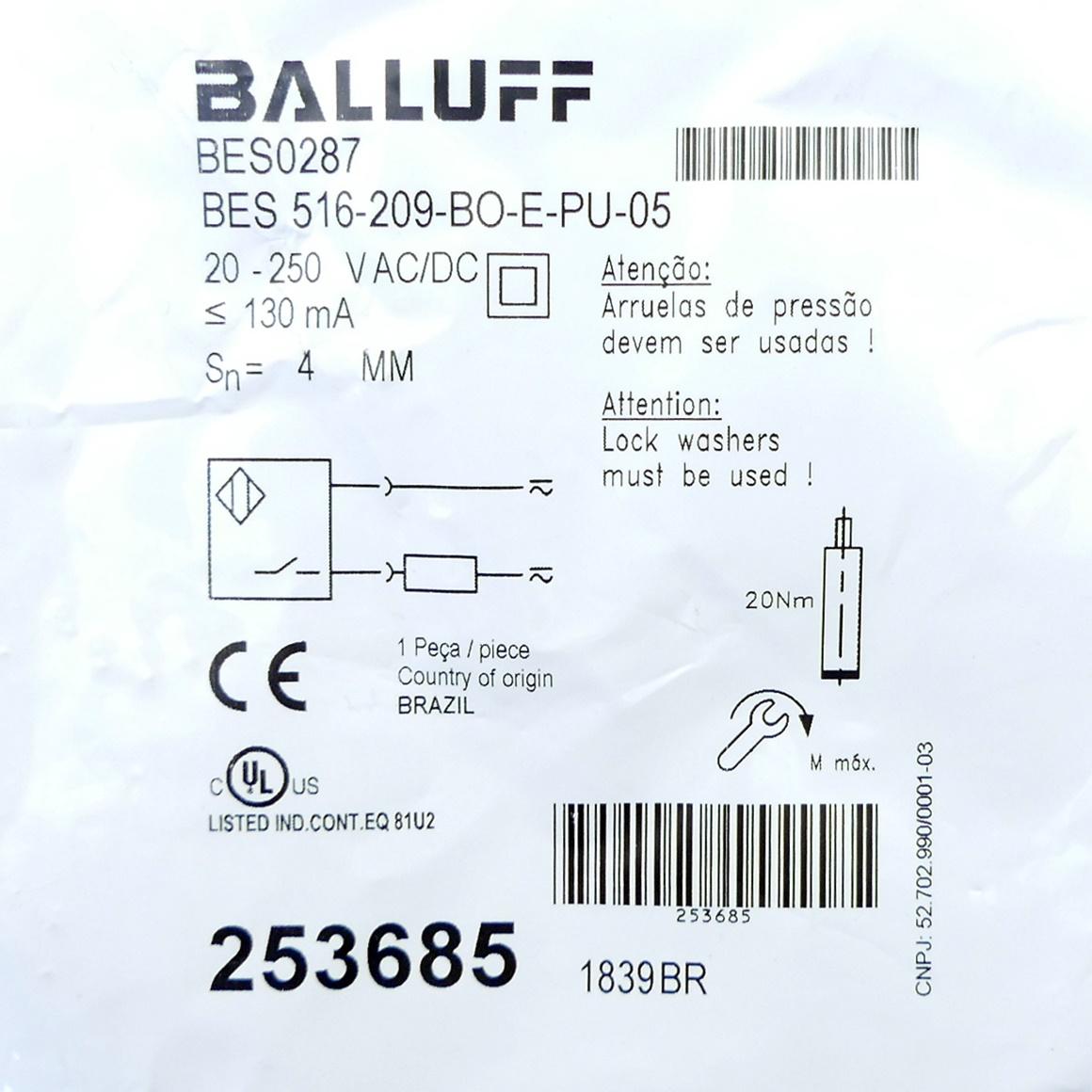 Produktfoto 5 von BALLUFF Induktiver Sensor BES0287