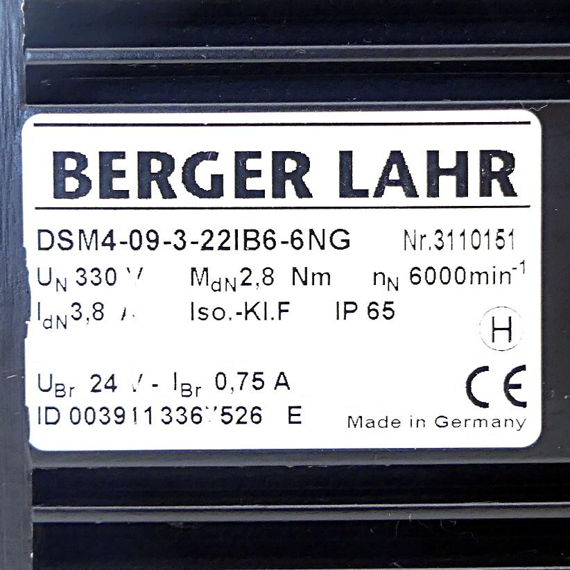 Produktfoto 2 von BERGER LAHR Servomotor DSM4-09-3-22IB6-6NG