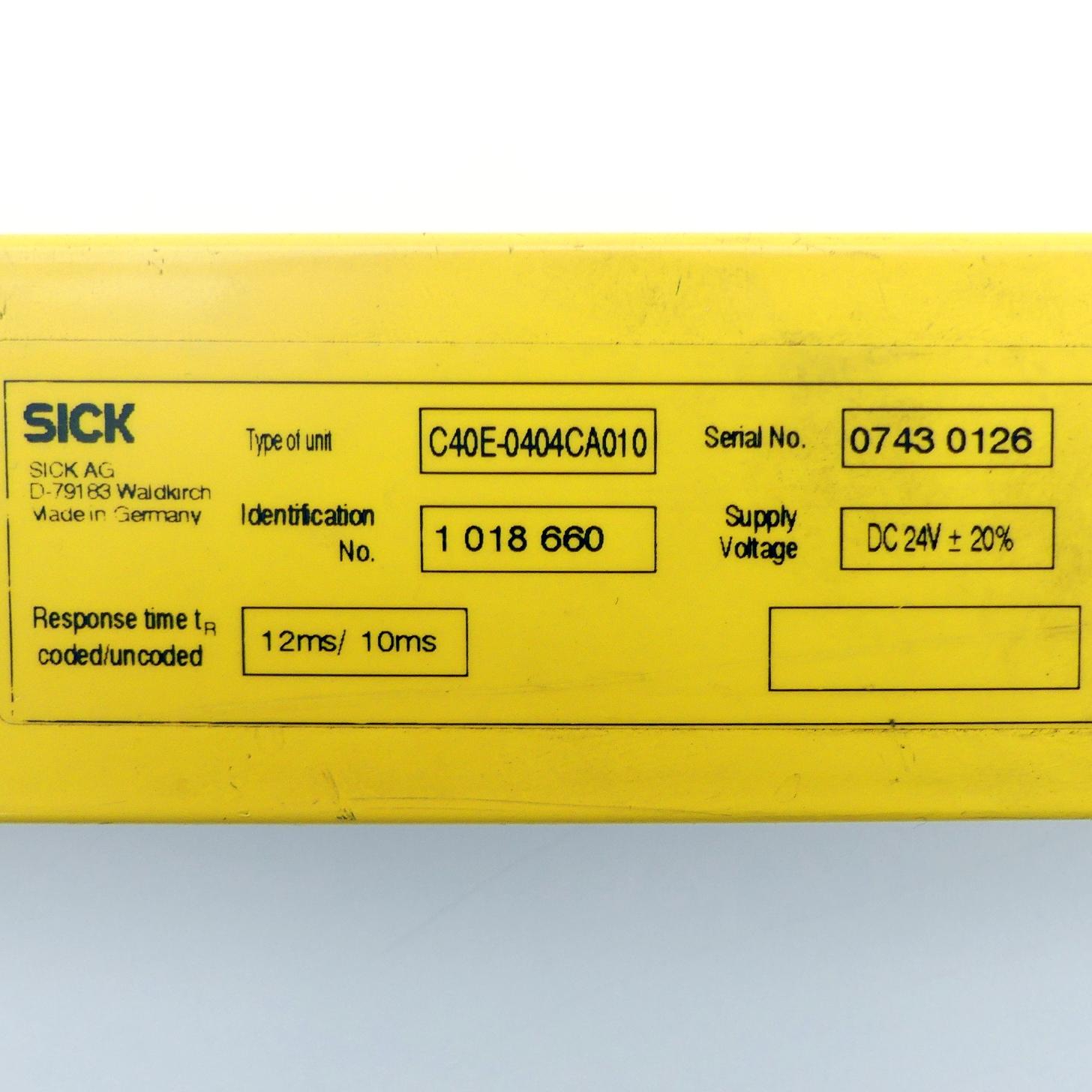 Produktfoto 2 von SICK Sicherheitsvorhang Empfänger C40E-0404CA010